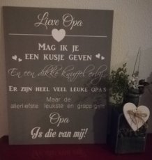 Tekstbord Liefste Opa