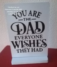2018041 Tekstbordje op voet "Dad"