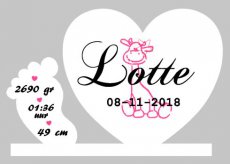 Geboortebord giraffe