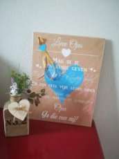 2019051 Tekstbord opa hart blauw
