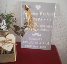 Tekstbord bonus papa