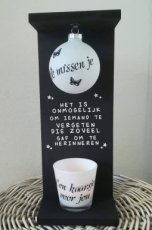 Nagedachtenis bord kerst