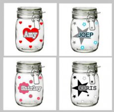 Snoeppot naam gevuld