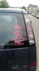 Autosticker baby Roze