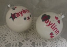 Kerstbal naam en sterren