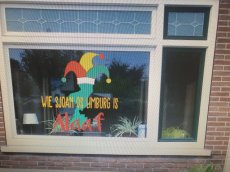 carnaval raam sticker