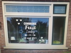 raamsticker communie feest