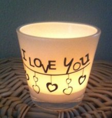 TL-Liefde001 Theelicht "I love you"